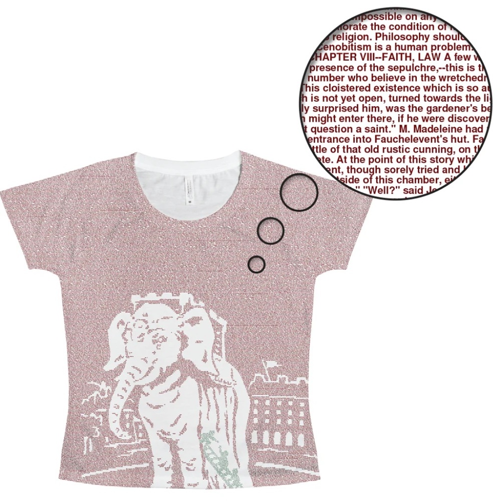 NWOT Les Miserables Text Tee